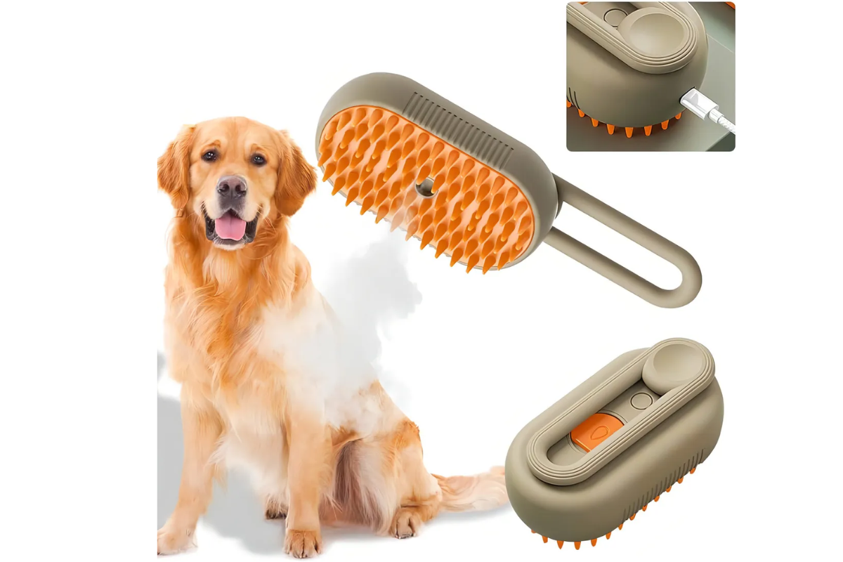 Cepillo a vapor para pelo de mascotas